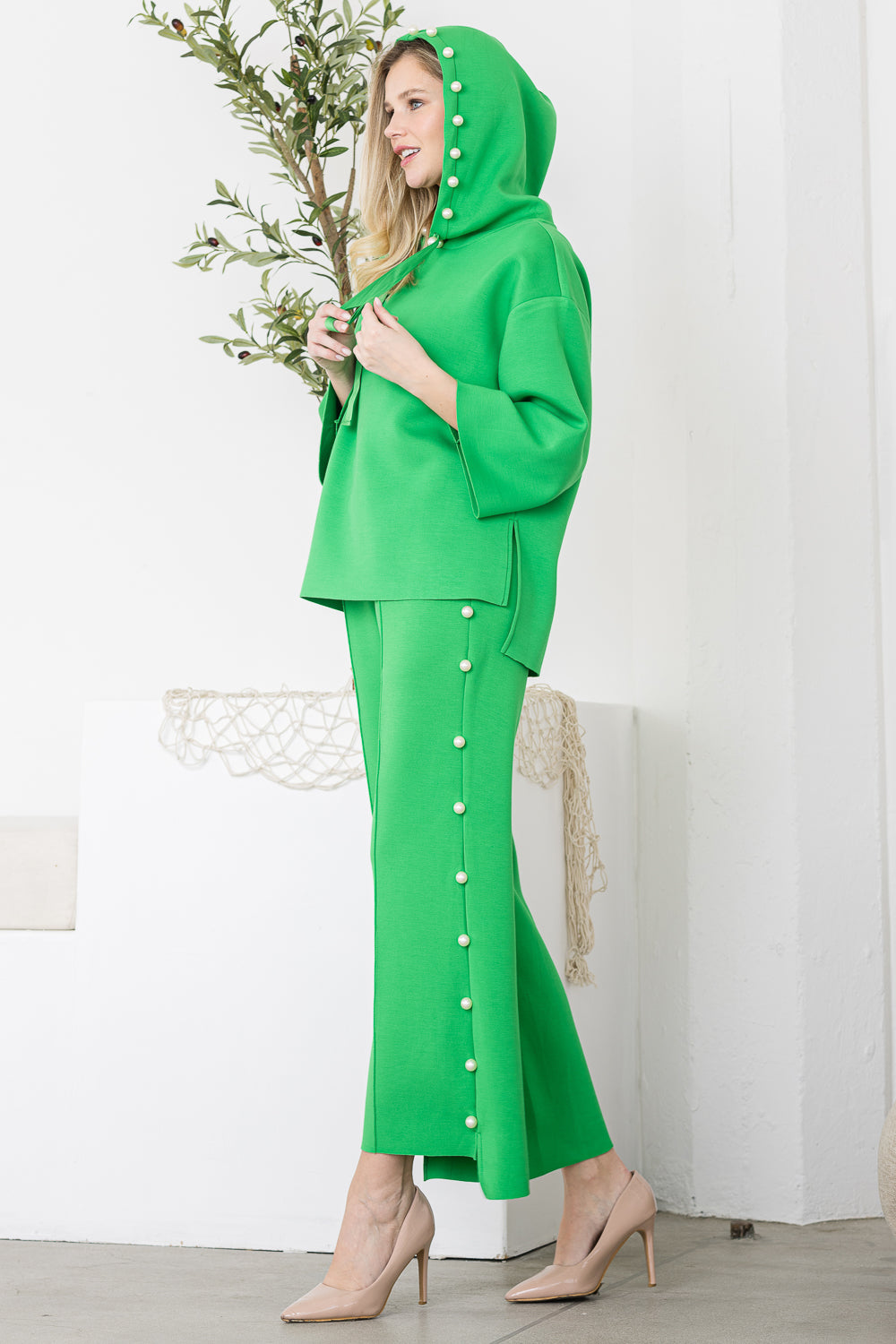 Farrah French Scuba Pearl Pant