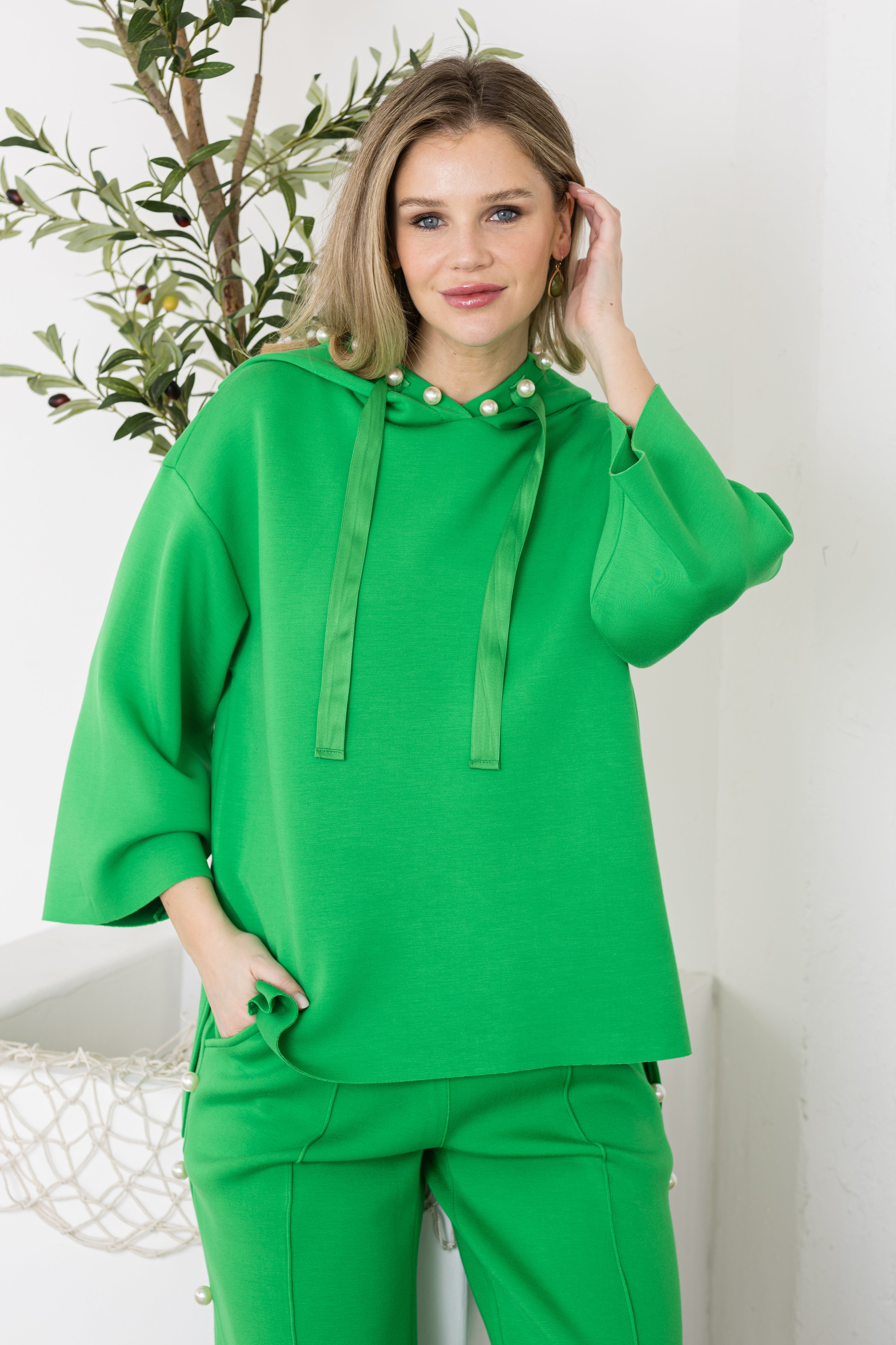 Francine French Scuba Pearl Hoodie - Light Colors