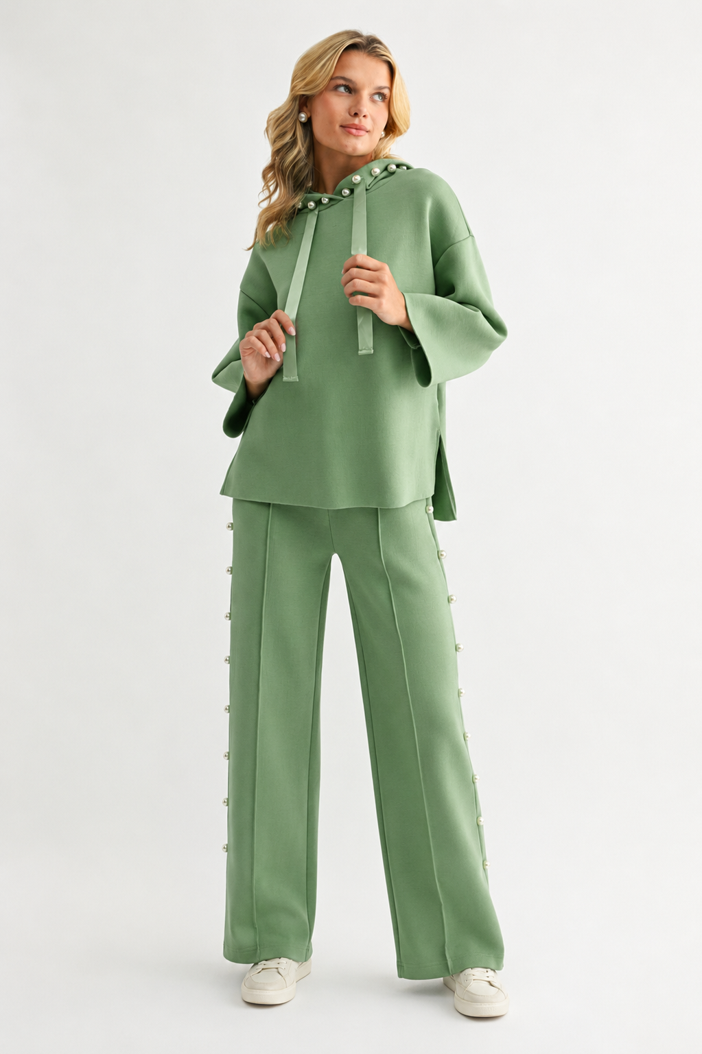 Farrah French Scuba Pearl Pant - Light Colors