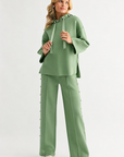 Farrah French Scuba Pearl Pant - Light Colors
