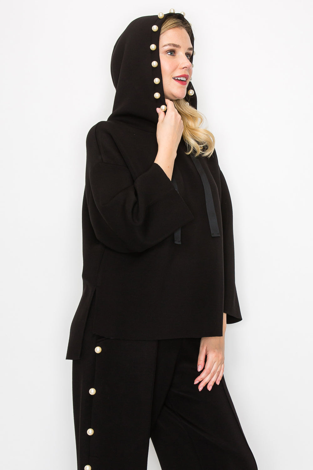 Francine French Scuba Pearl Hoodie - Dark Colors