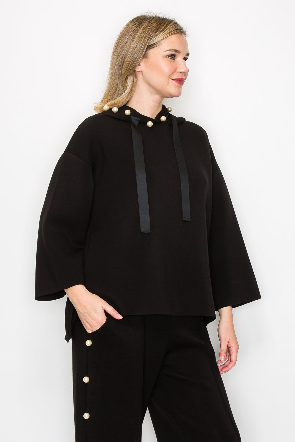 Francine French Scuba Pearl Hoodie - Dark Colors