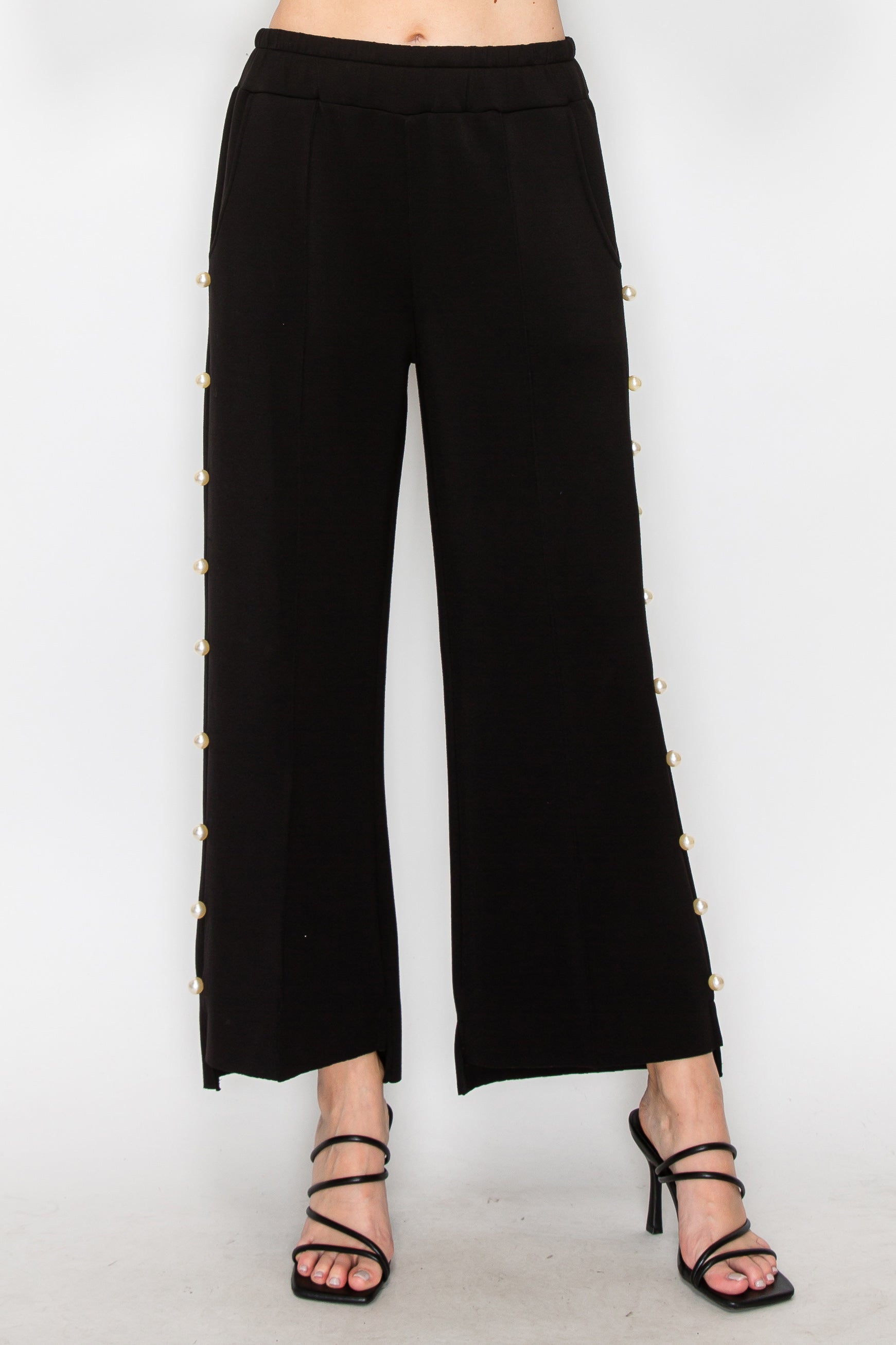 Farrah French Scuba Pearl Pant - Dark Colors