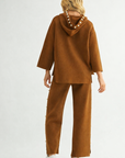 Farrah French Scuba Pearl Pant - Dark Colors