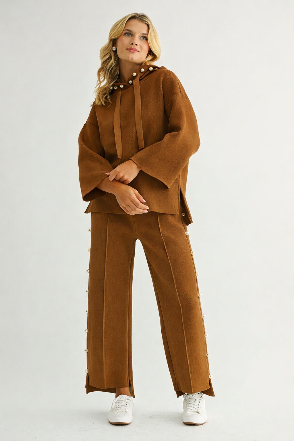 Farrah French Scuba Pearl Pant - Dark Colors