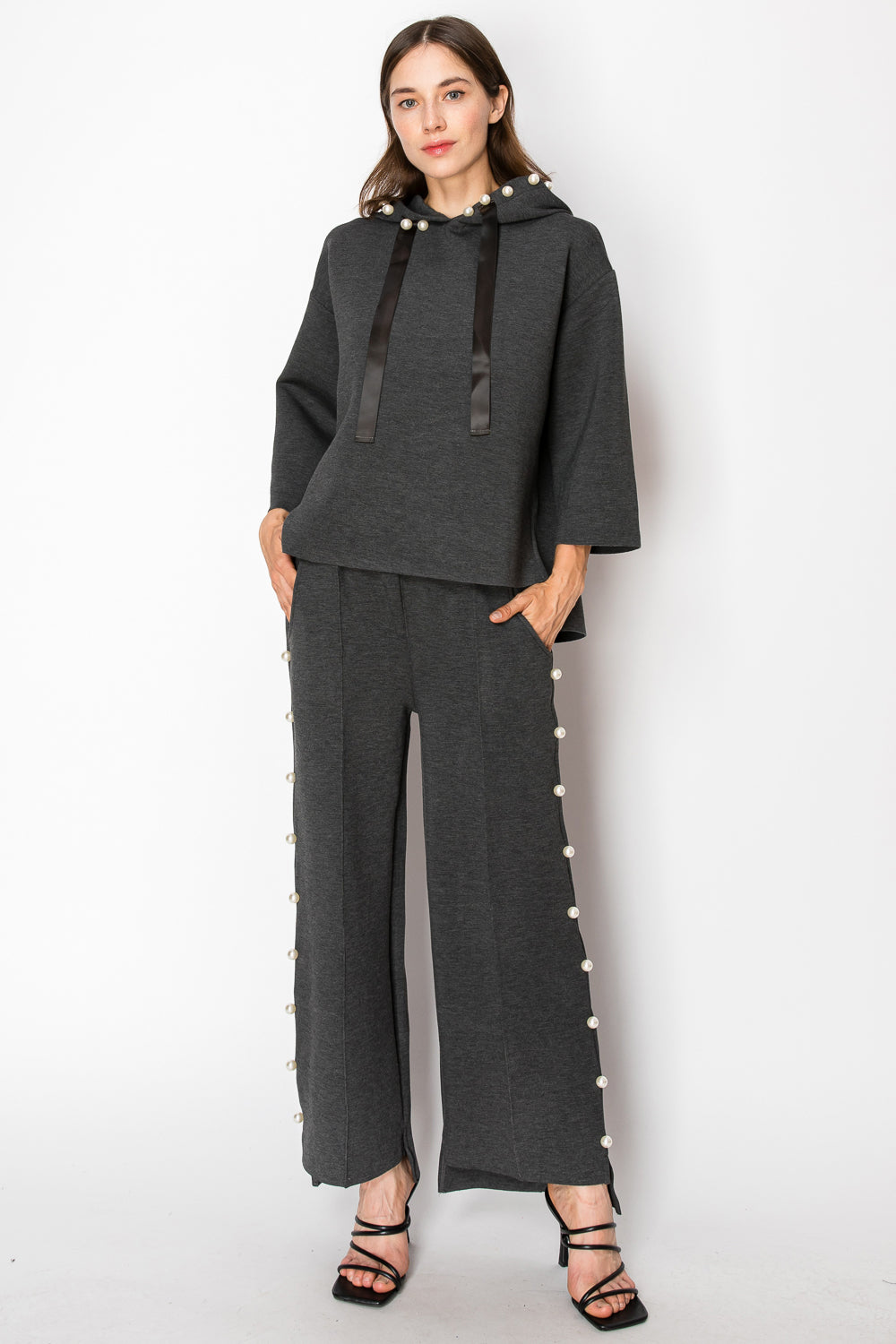 Francine French Scuba Pearl Hoodie - Dark Colors