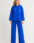 Farrah French Scuba Pearl Pant - Dark Colors