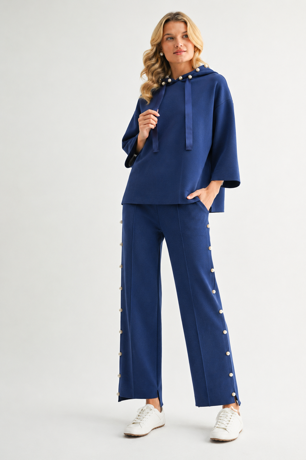 Farrah French Scuba Pearl Pant - Dark Colors