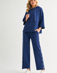 Farrah French Scuba Pearl Pant - Dark Colors