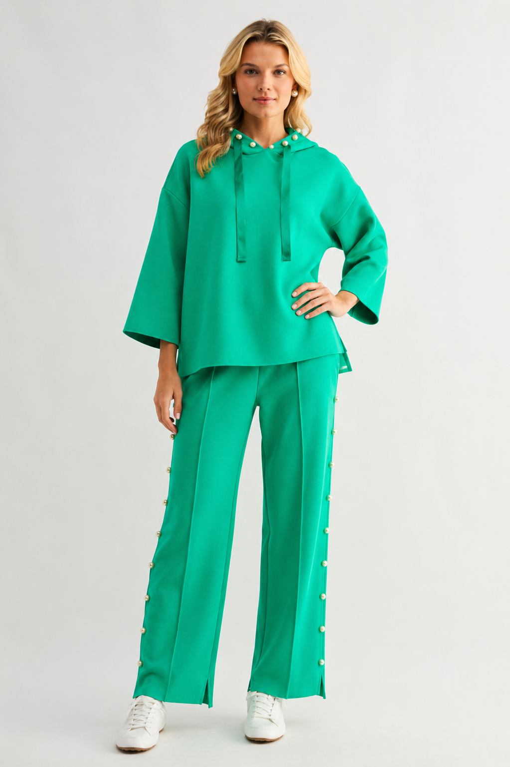 Farrah French Scuba Pearl Pant - Light Colors