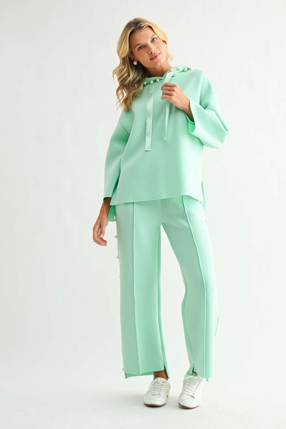 Francine French Scuba Pearl Hoodie - Light Colors