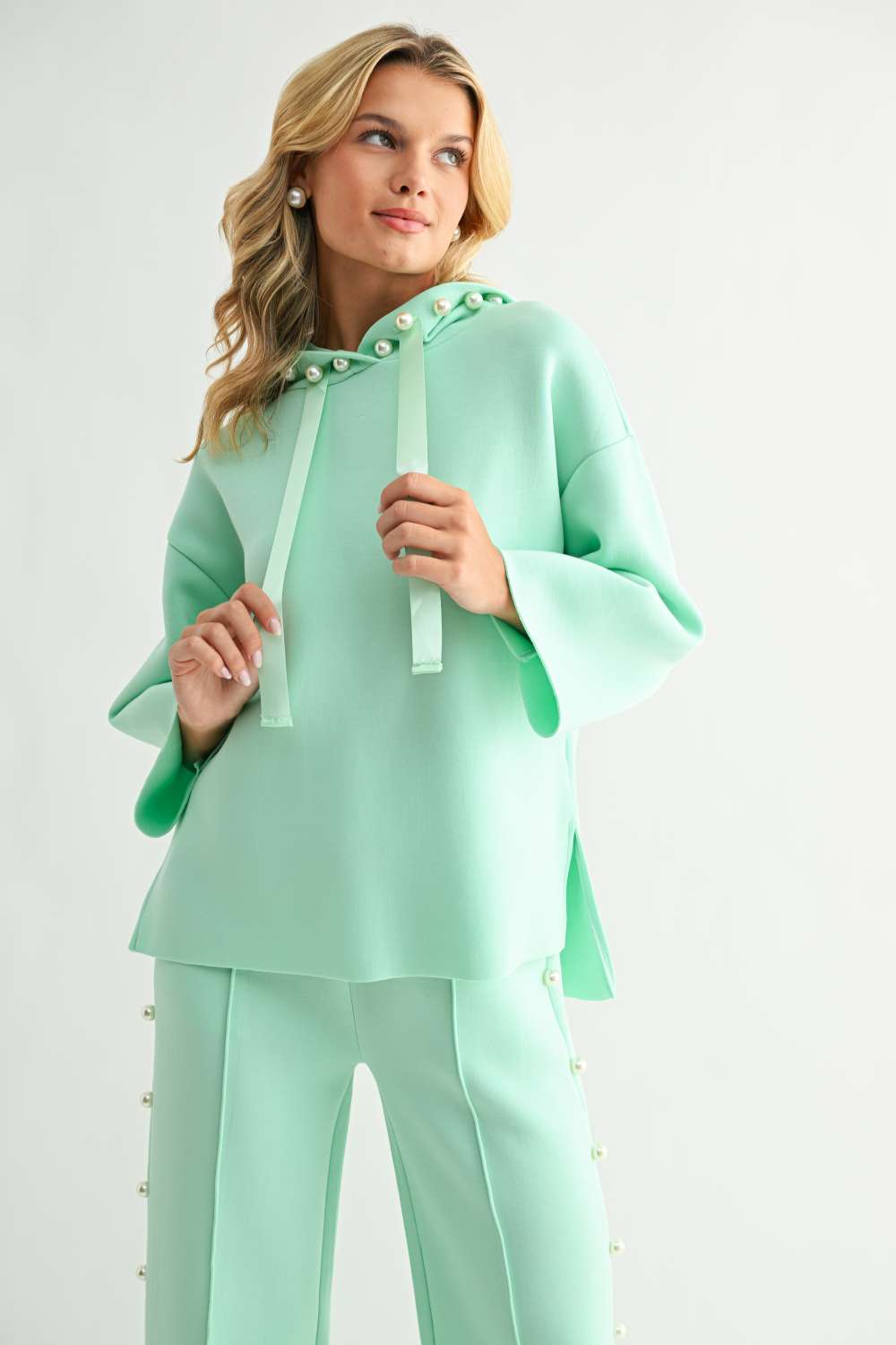 Francine French Scuba Pearl Hoodie - Light Colors