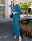Farrah French Scuba Pearl Pant - Dark Colors