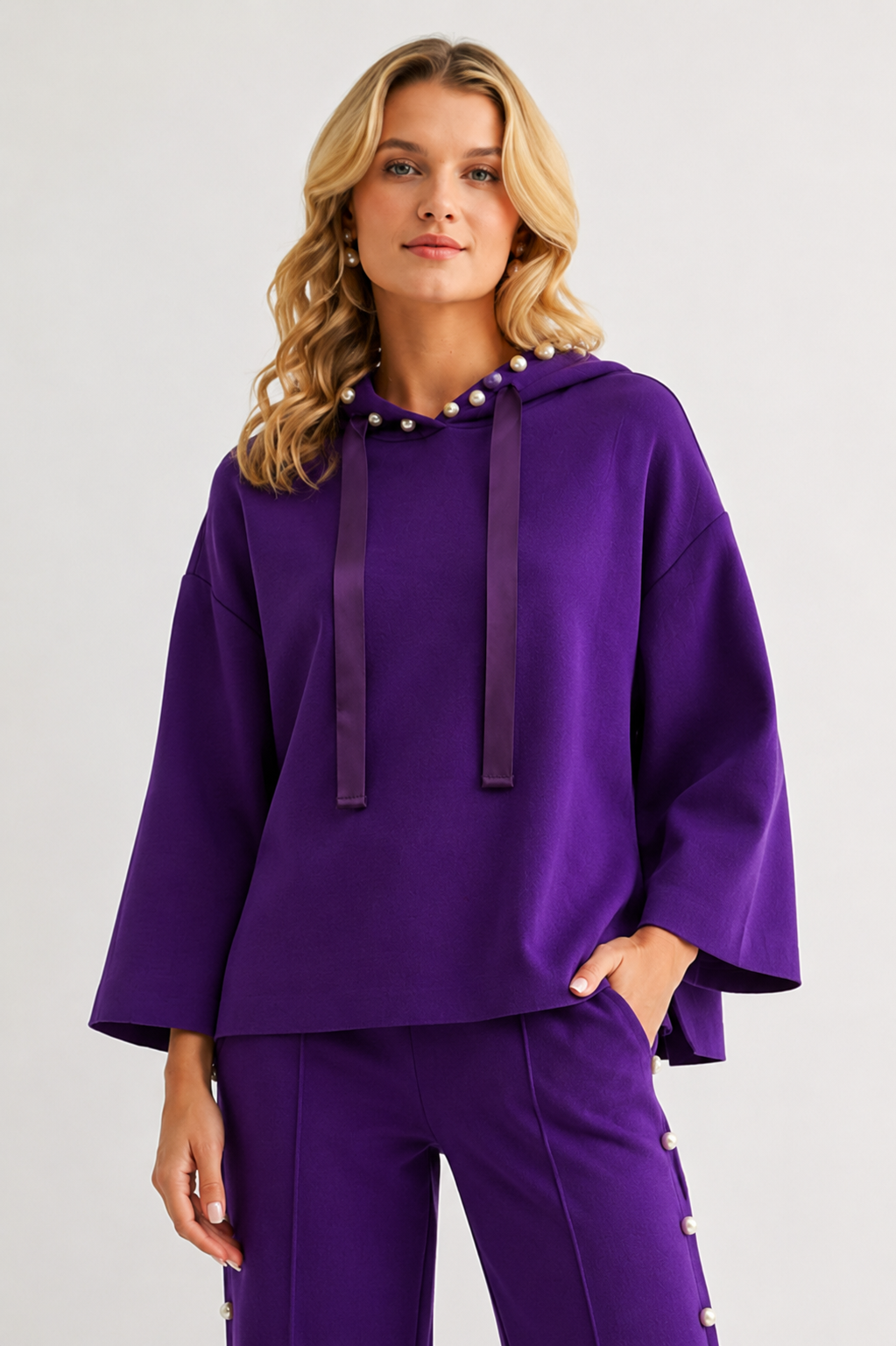 Francine French Scuba Pearl Hoodie - Dark Colors