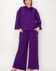 Farrah French Scuba Pearl Pant - Dark Colors