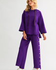 Farrah French Scuba Pearl Pant - Dark Colors