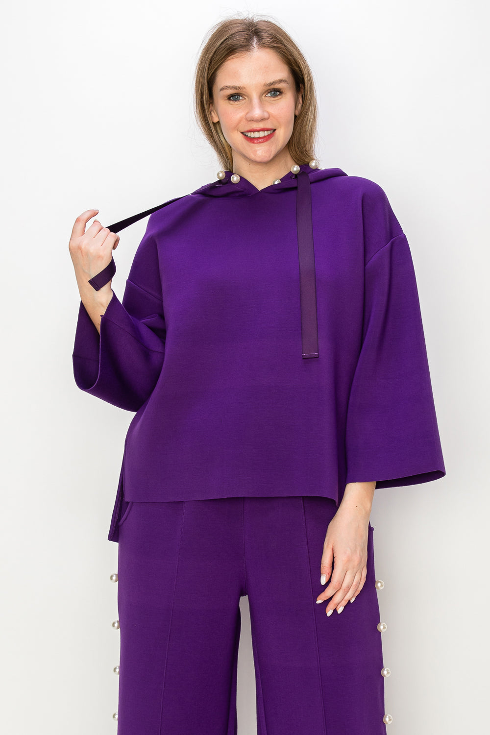 Francine French Scuba Pearl Hoodie - Dark Colors