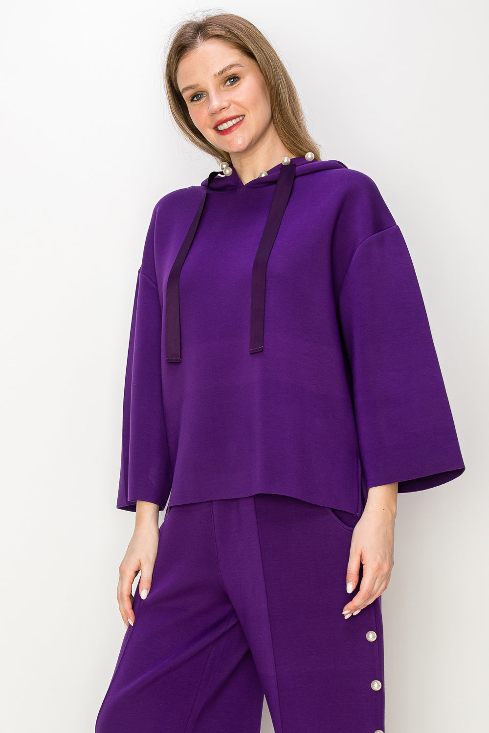 Francine French Scuba Pearl Hoodie - Dark Colors
