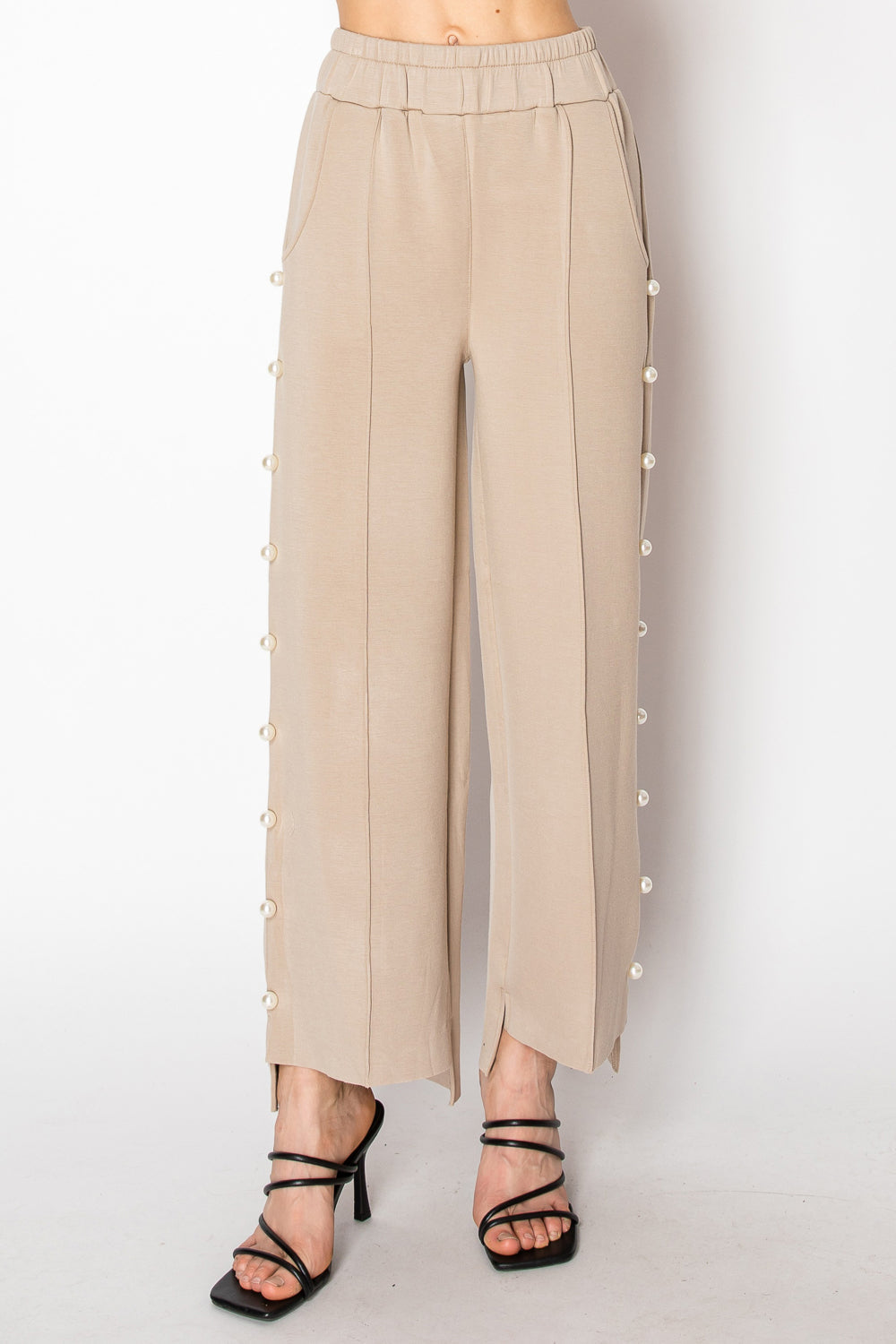 Farrah French Scuba Pearl Pant - Light Colors