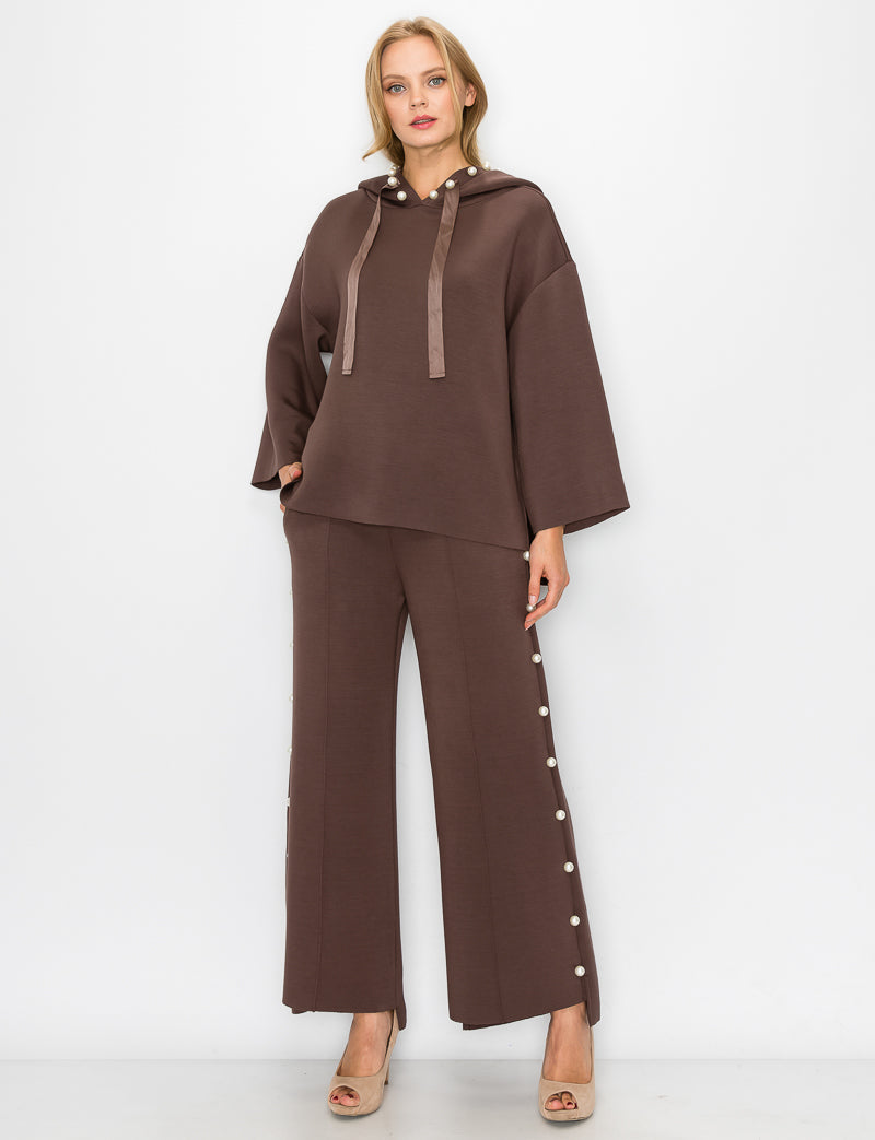 Francine French Scuba Pearl Hoodie - Dark Colors