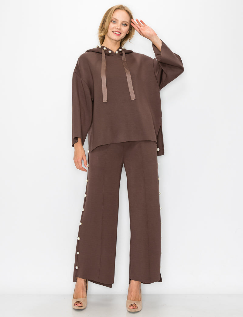 Francine French Scuba Pearl Hoodie - Dark Colors