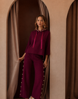 Farrah French Scuba Pearl Pant - Dark Colors