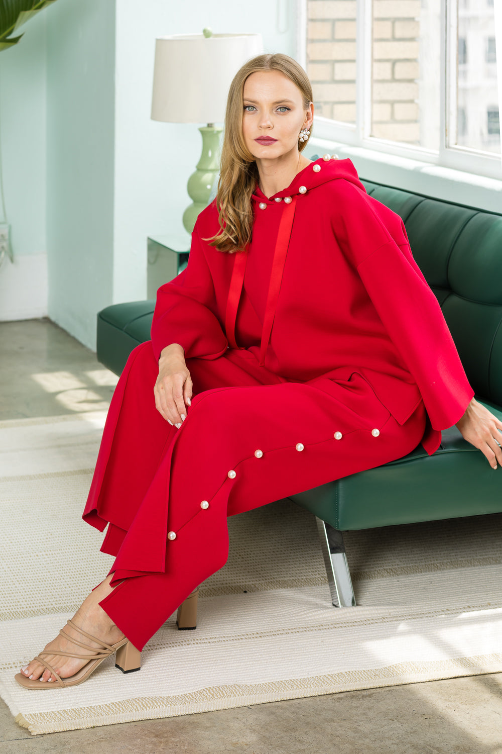 Farrah French Scuba Pearl Pant