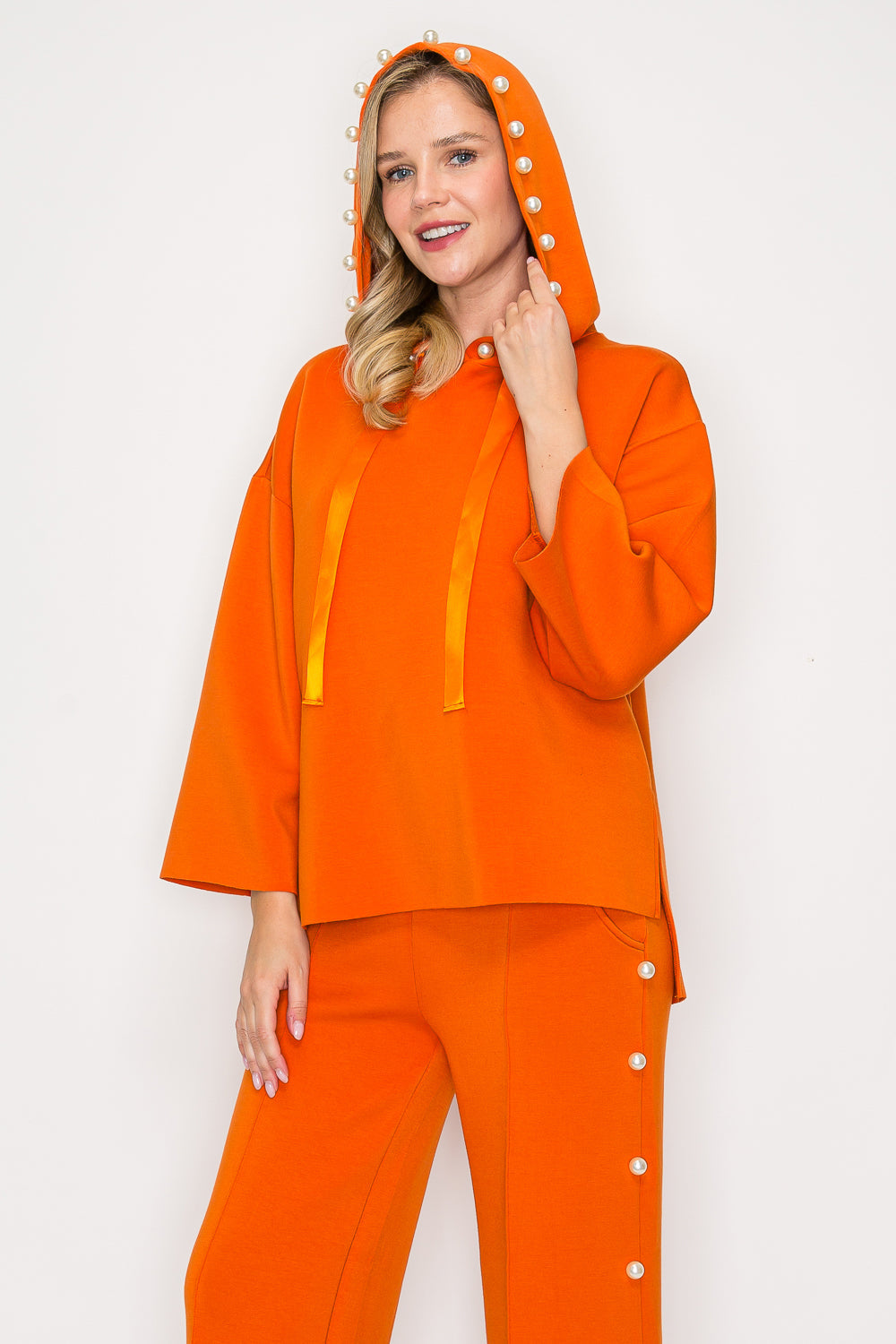 Francine French Scuba Pearl Hoodie - Light Colors