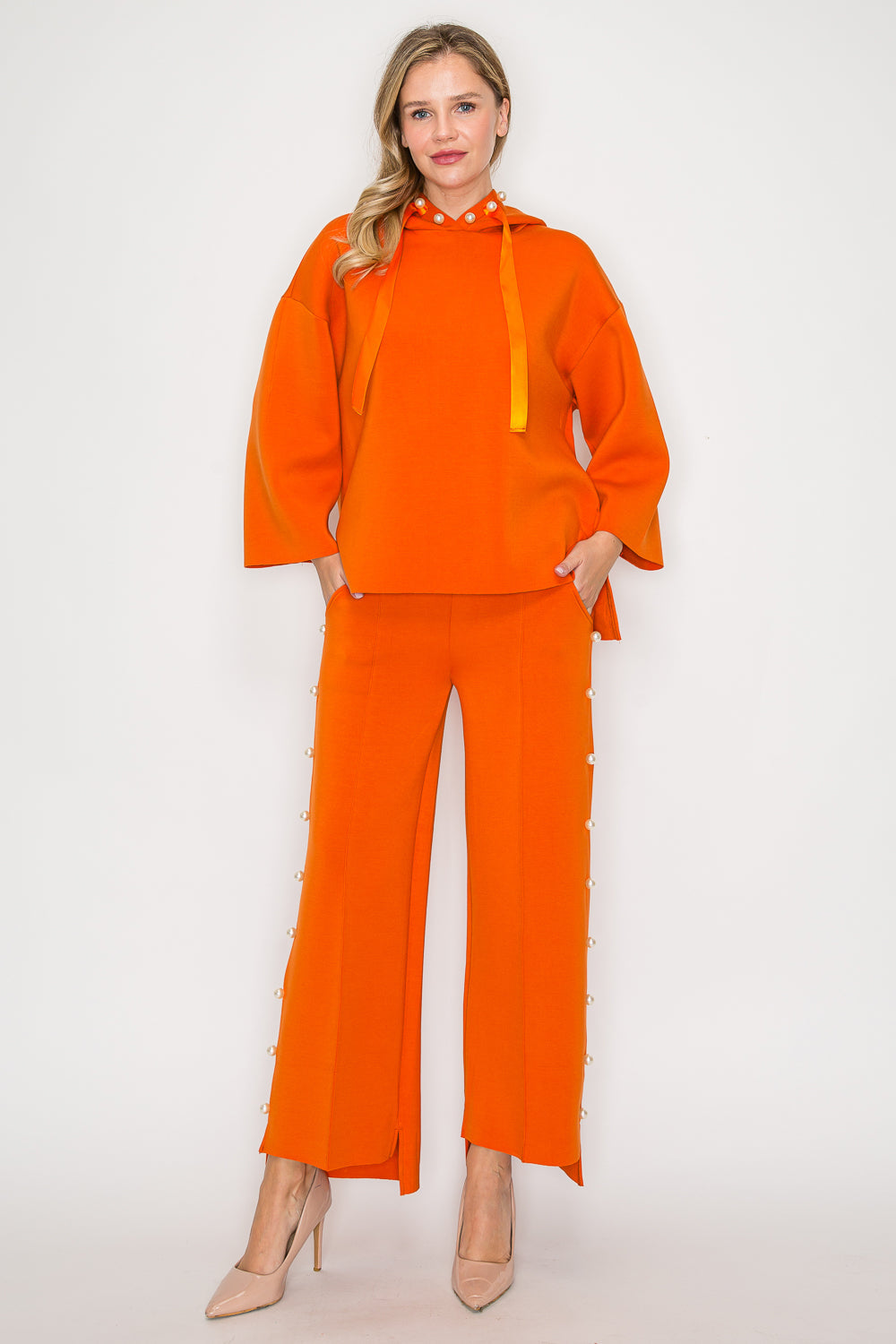 Farrah French Scuba Pearl Pant