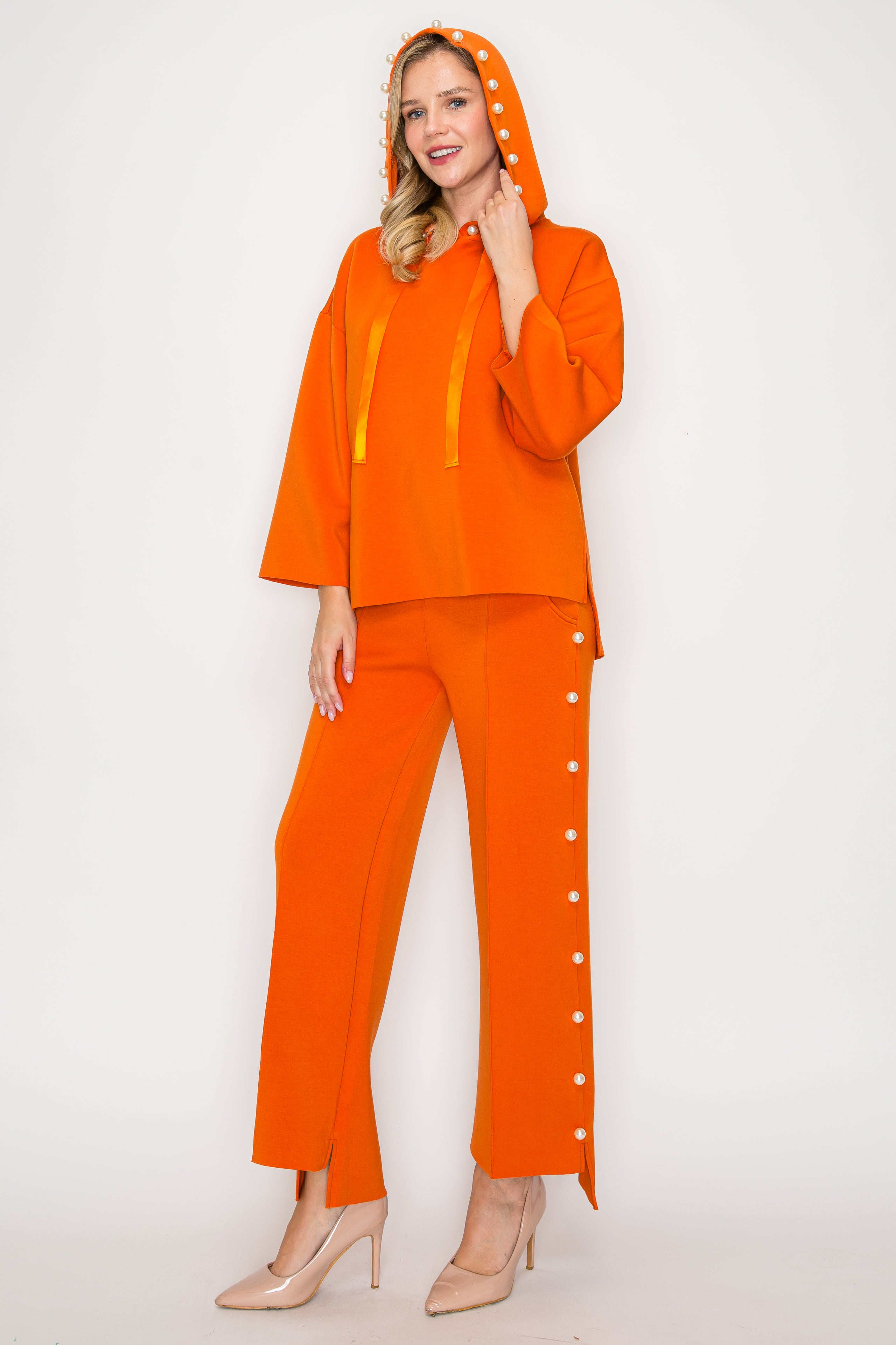 Farrah French Scuba Pearl Pant