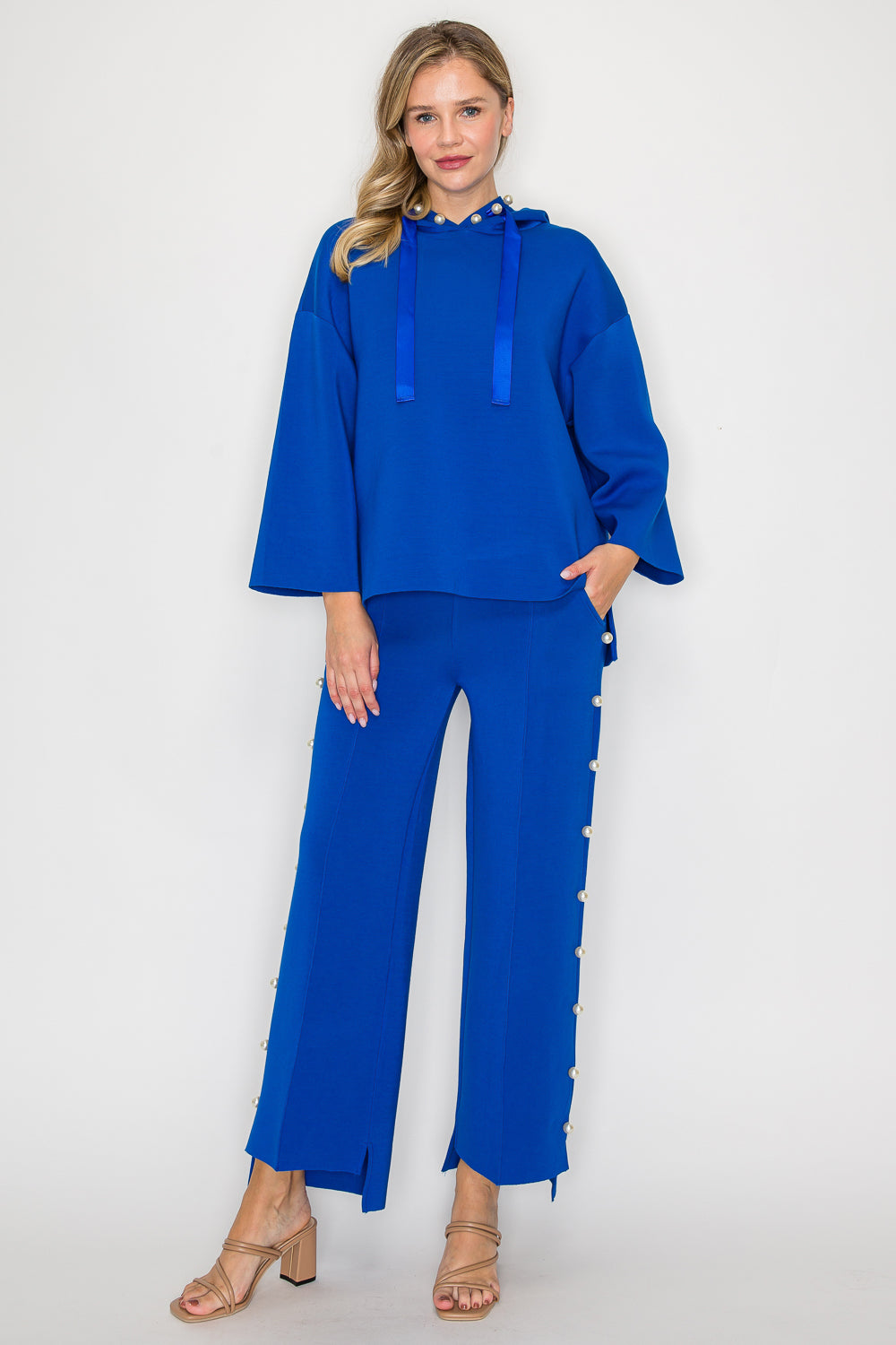 Farrah French Scuba Pearl Pant - Dark Colors