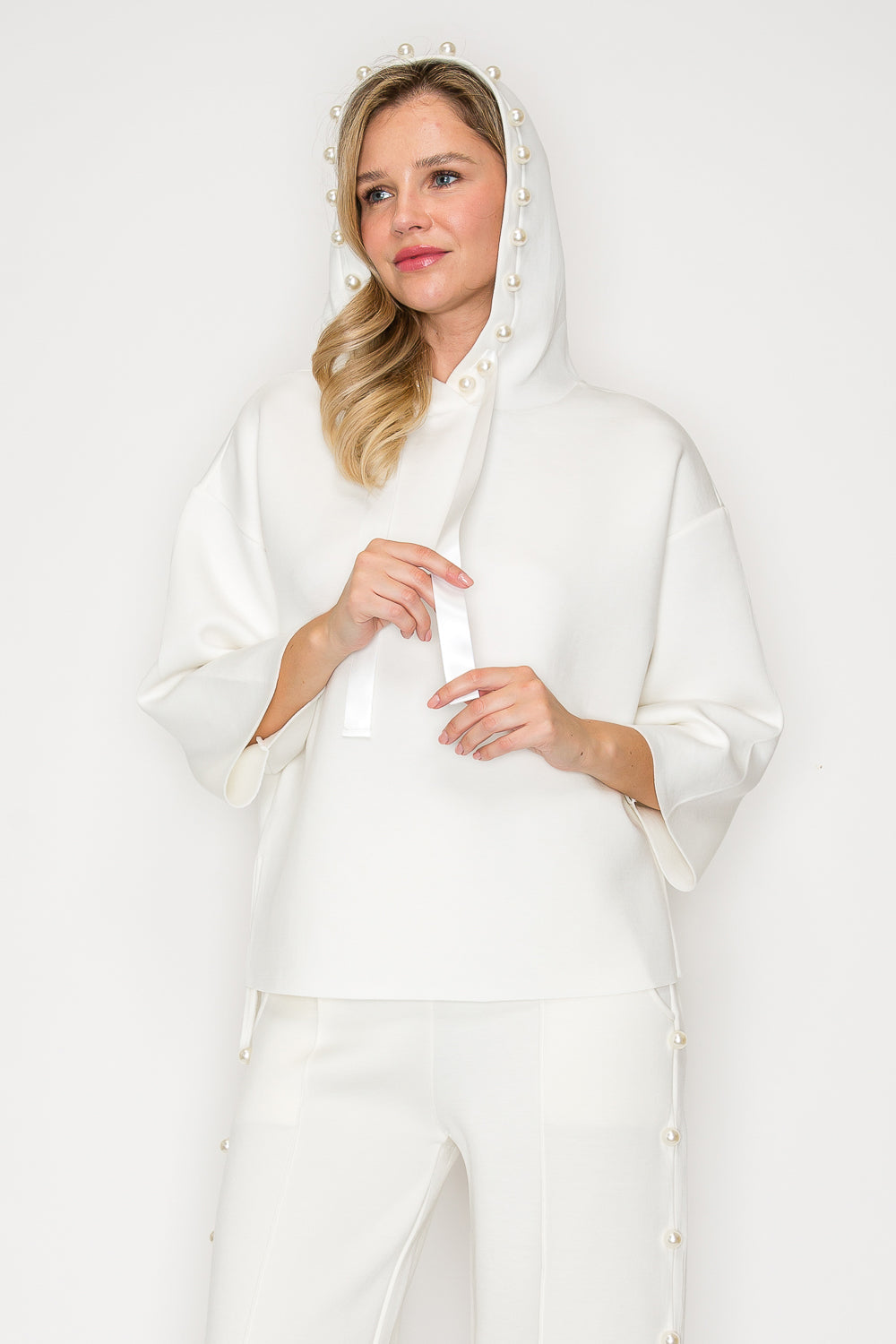 Francine French Scuba Pearl Hoodie - Light Colors