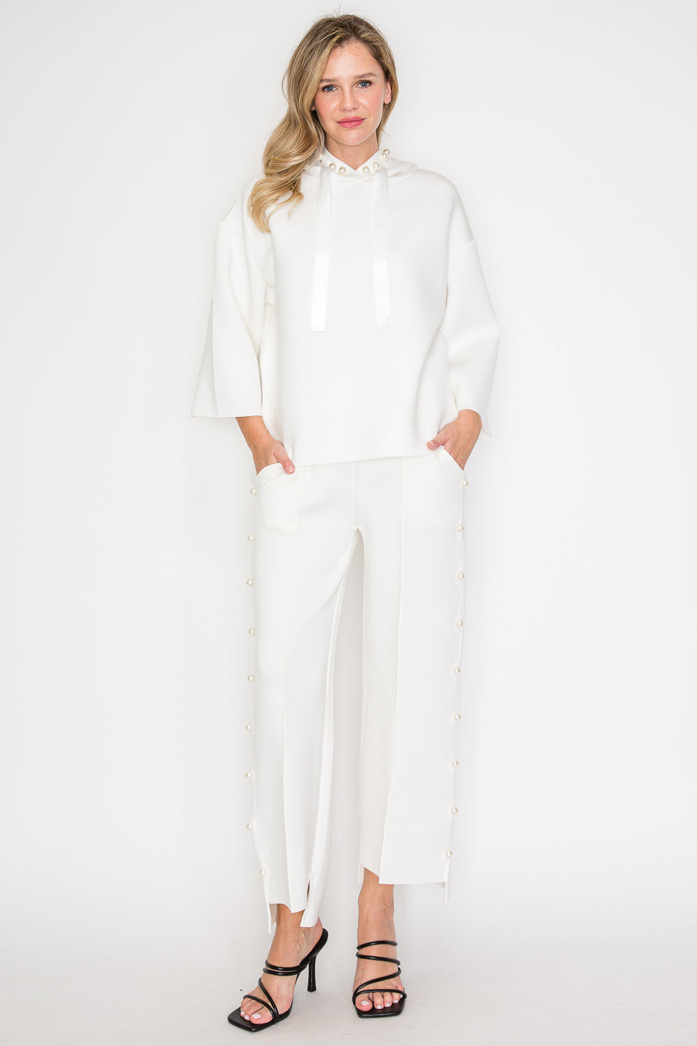 Farrah French Scuba Pearl Pant - Light Colors