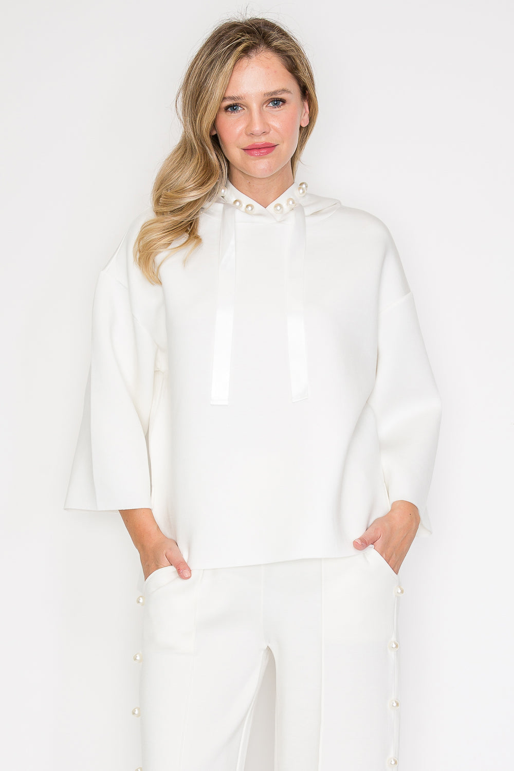 Francine French Scuba Pearl Hoodie - Light Colors