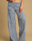 Umgee Elastic Waist Wide Leg Pants