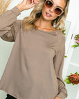 e Luna Solid Loose Fit Top