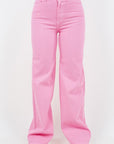 GJG Denim Wide Leg Jean in Bubblegum Pink