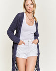 Plus Jade By Jane Fringe Knit Cardigan