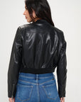 Coalition LA Zip Up Cropped Bomber Jacket