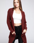 BiBi Twist Knitted Open Front Cardigan With Pockets