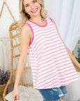 e Luna Terry Striped Tank Top