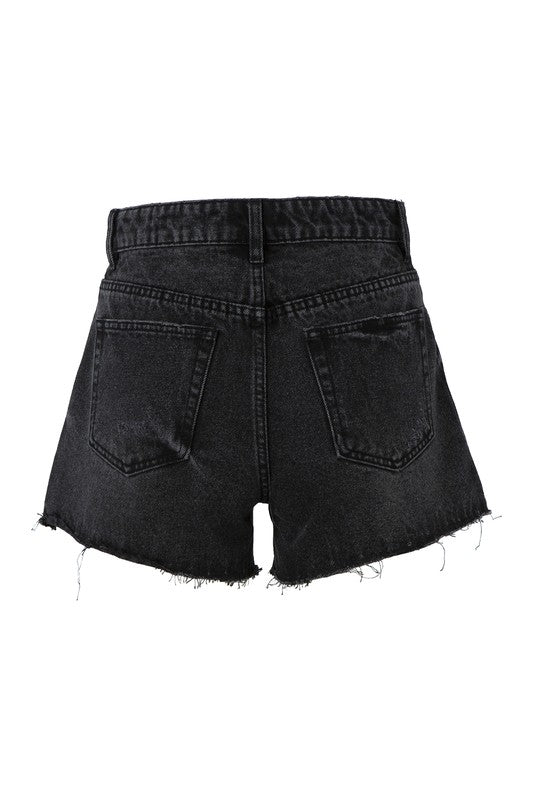 Lilou Distressed Denim Shorts - Online Only