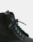 Beast Fashion Faux Leather Lace-Up Boots with Side Zipper