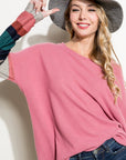 e Luna PLUS Cozy Colorblock Top