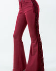 GJG Denim Texas Sun Fringe Bell Bottom Wine - Inseam 30