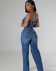 GJG Denim Wide Leg Jean in Medium Wash