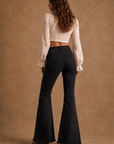 GJG Denim Starlit Glam Black Rhinestone Bell Bottom Jeans