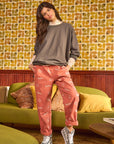 Jade By Jane Smiley Face Pattern Baggy Casual Pants PLUS