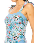 One Piece Bathing Suit Floral Print