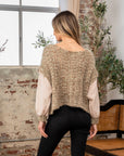 Sew In Love Full Size Fuzzy Long Sleeve Knit Top